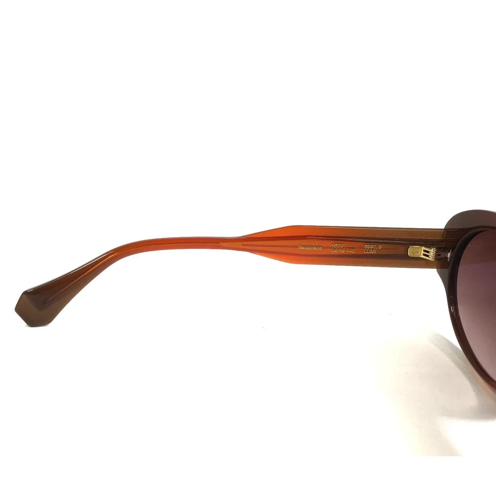 Gigi Studios Sunglasses LUMI 6990/9 Brown Oval Frames with Gradient Brown Lenses